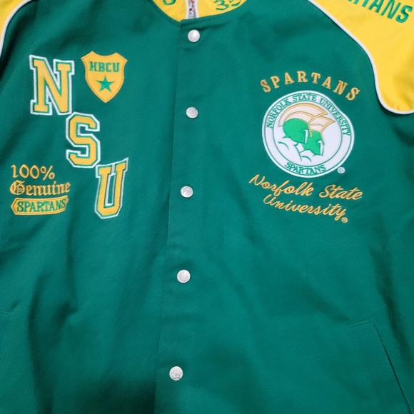 Norfolk State Spartans University Letterman,  racing jacket. - Picture 2 of 5